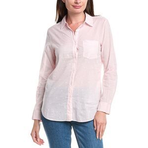G1 Womens Star Print Airy Lawn Shirt, Pink